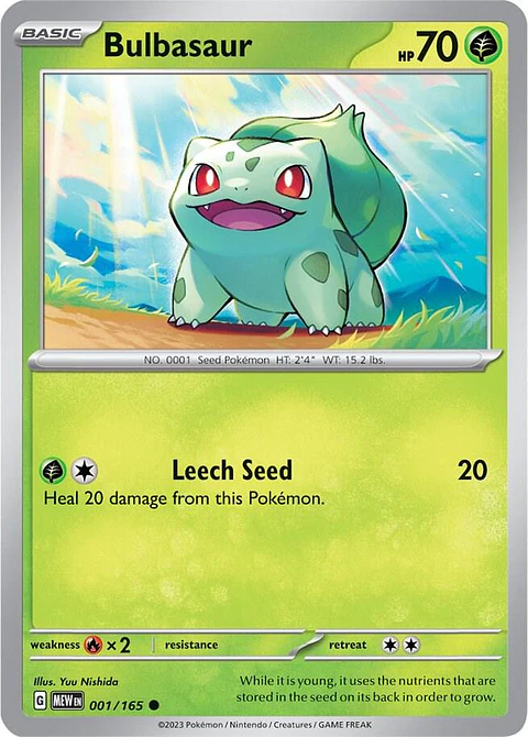 Bulbasaur - 001/165 - Common - MEW 