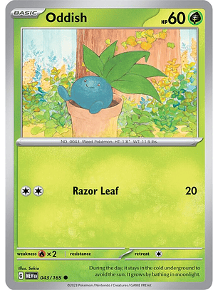 Oddish - 043/165 - Common - MEW 