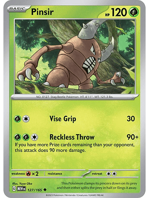 Pinsir - 127/165 - Uncommon - MEW 