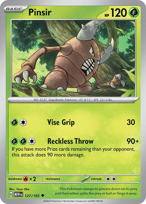 Pinsir - 127/165 - Uncommon - MEW 