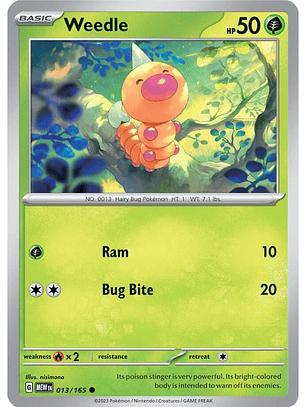 Weedle - 013/165 - Common - MEW 