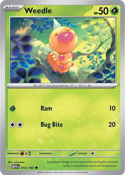 Weedle - 013/165 - Common - MEW 