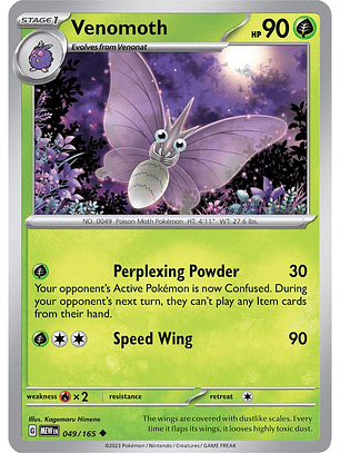 Venomoth - 049/165 - Uncommon - MEW 