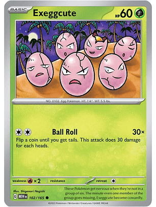 Exeggcute - 102/165 - Common - MEW