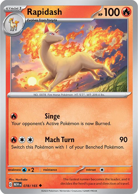 Rapidash - 078/165 - Uncommon - MEW