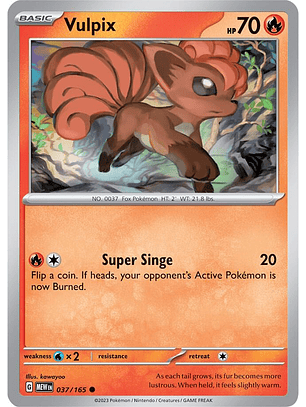 Vulpix - 037/165 - Common - MEW 
