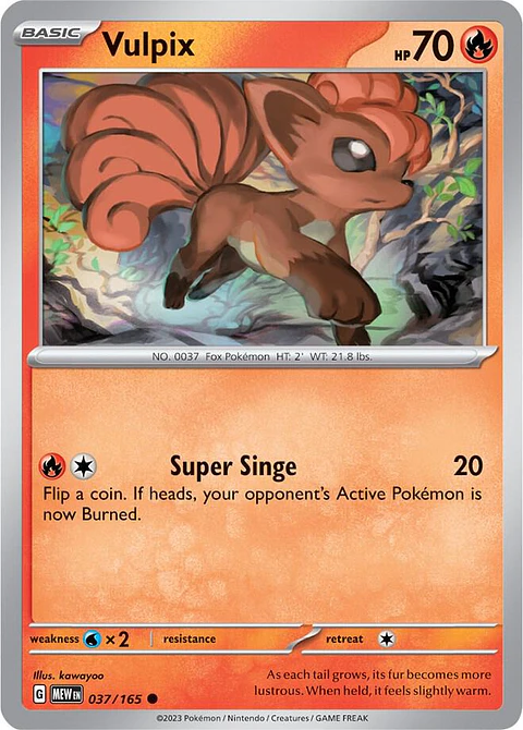 Vulpix - 037/165 - Common - MEW 