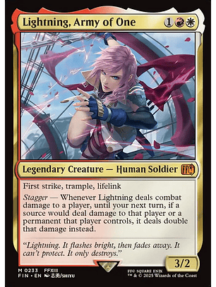 Lightning, Army of One - FIN - M