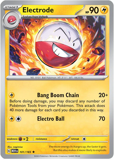 Electrode - 101/165 - Holo Rare - MEW 