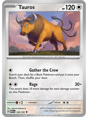 Tauros - 128/165 - Uncommon - mew