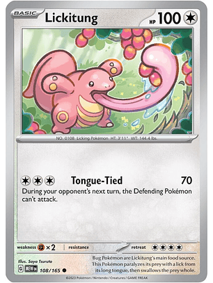 Lickitung - 108/165 - Common - mew