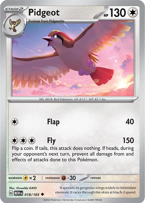 Pidgeot - 018/165 - Uncommon - Mew
