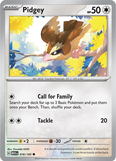 Pidgey - 016/165 - Common - Mew