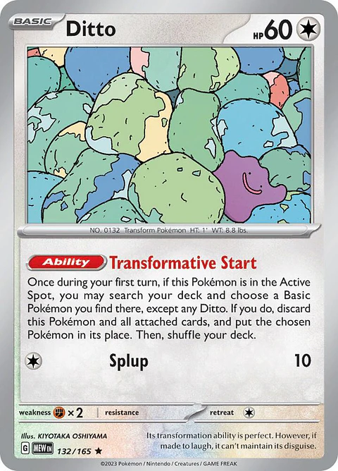 Ditto - 132/165 - Rare - mew