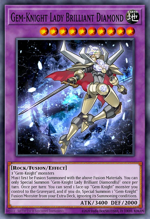Gem-Knight Lady Brilliant Diamond - BLMM-EN145 - Secret Rare 