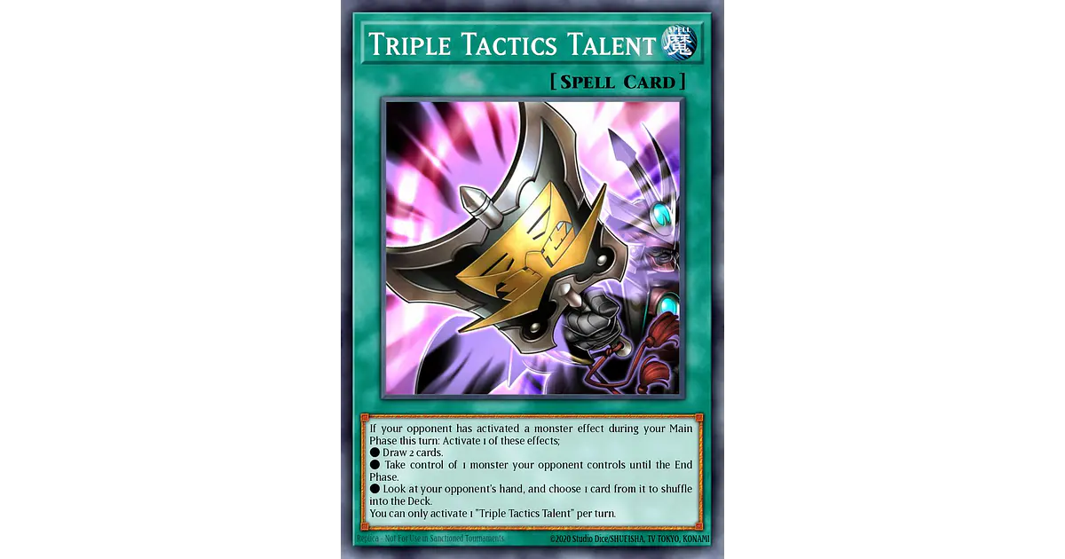 Triple Tactics Talent - BLMM-EN170 - Ultra Rare Karte - 1st Edition Aus Battles Of Legend: Monster Mayhem