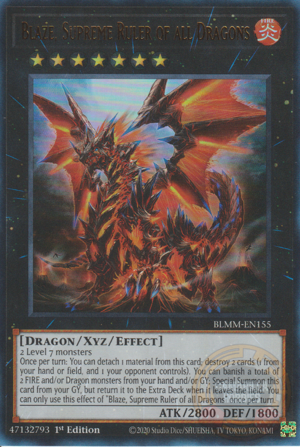 Blaze, Supreme Ruler of all Dragons - BLMM-EN155 - Ultra Rare  1