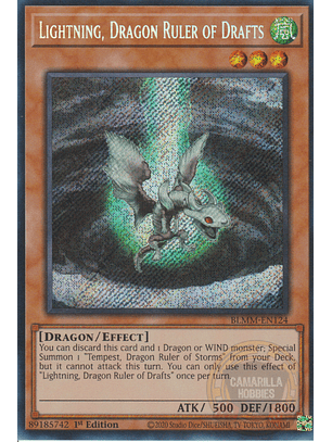Lightning, Dragon Ruler of Drafts - BLMM-EN124 - Secret Rare 