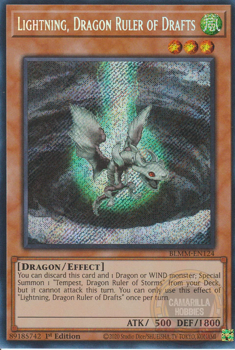 Lightning, Dragon Ruler of Drafts - BLMM-EN124 - Secret Rare 