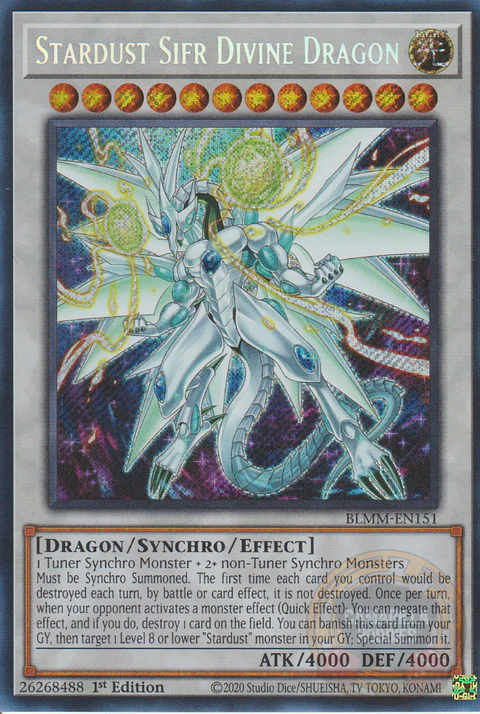 Stardust Sifr Divine Dragon - BLMM-EN151 - Secret Rare 