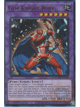 Gem-Knight Ruby - BLMM-EN136 - Ultra Rare 