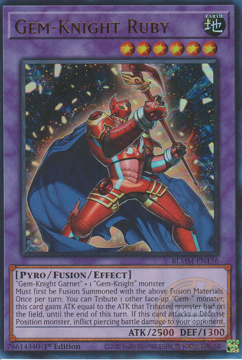 Gem-Knight Ruby - BLMM-EN136 - Ultra Rare 