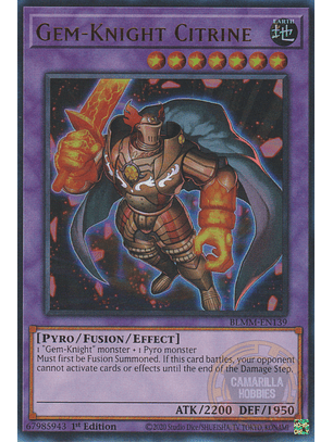 Gem-Knight Citrine - BLMM-EN139 - Ultra Rare 