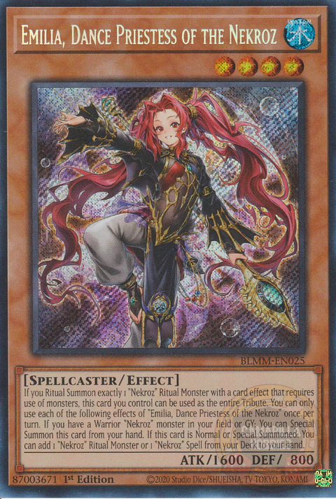 Emilia, Dance Priestess of the Nekroz - BLMM-EN025 - Secret Rare 