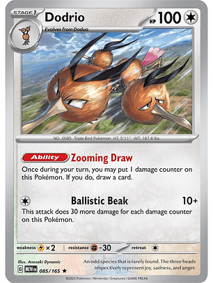 Dodrio - 085/165 - Rare - Mew