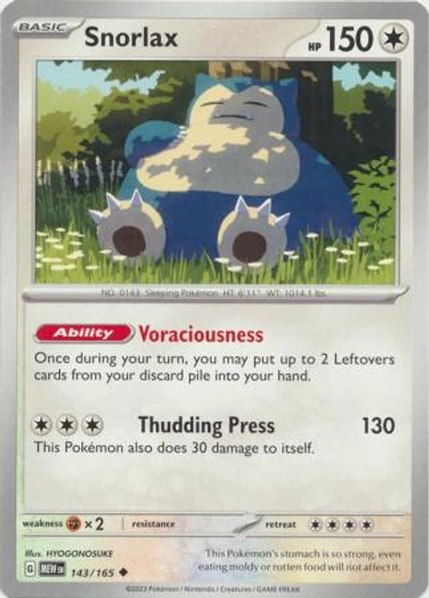 Snorlax - 143/165 - Uncommon - Mew