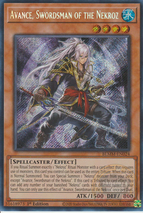 Avance, Swordsman of the Nekroz - BLMM-EN024 - Secret Rare 
