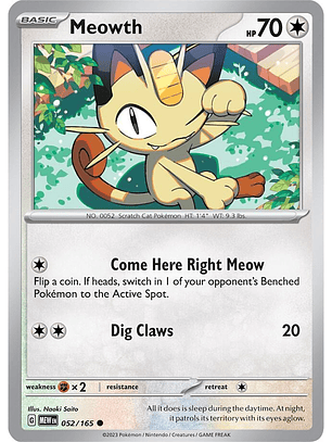 Meowth - 052/165 - Común - Mew