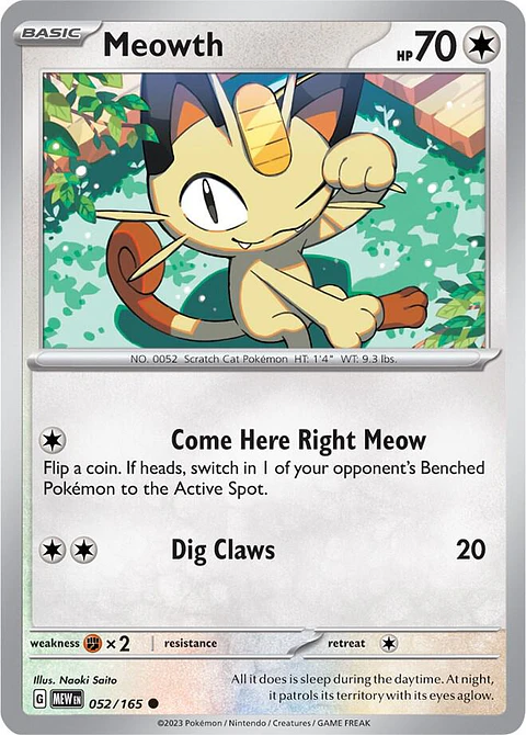 Meowth - 052/165 - Común - Mew