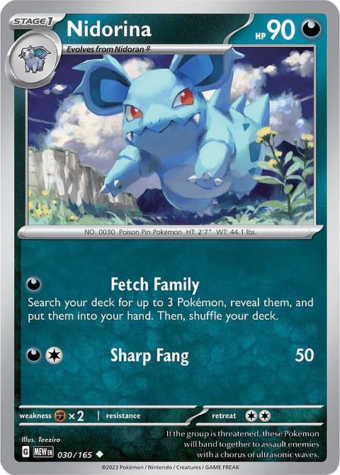 Nidorina - 030/165 - Uncommon - Mew
