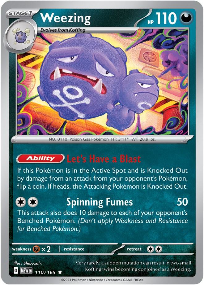 Weezing - 110/165 - Holo Rare - Mew 2