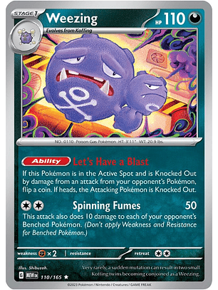 Weezing - 110/165 - Holo Rare - Mew