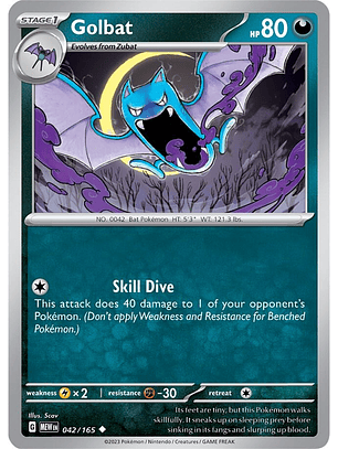 Golbat - 042/165 - Uncommon - Mew