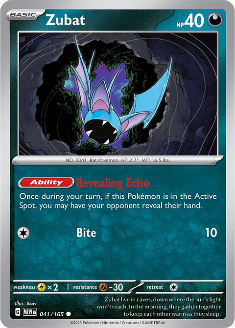 Zubat - 041/165 - Common - Mew