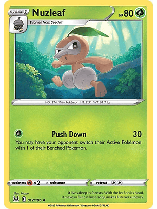 Nuzleaf - 012/196 - Uncommon - LOR 
