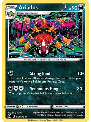 Ariados - 113/196 - Rare - LOR 