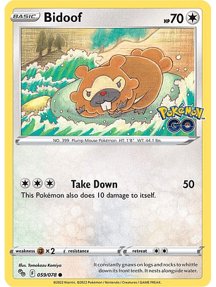 Bidoof - 059/078 - Common - GO