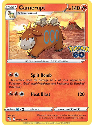 Camerupt - 014/078 - Uncommon - GO