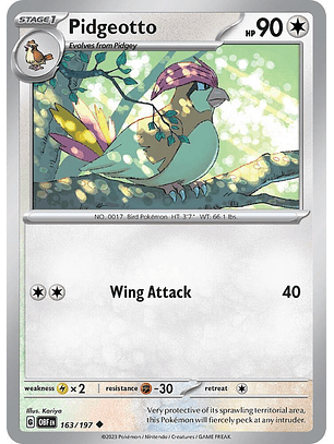 Pidgeotto - 163/197 - Uncommon - Obf