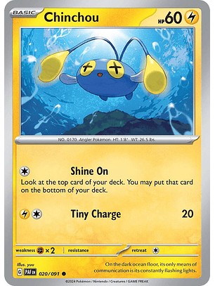 Chinchou - 020/091 - Common - Paf