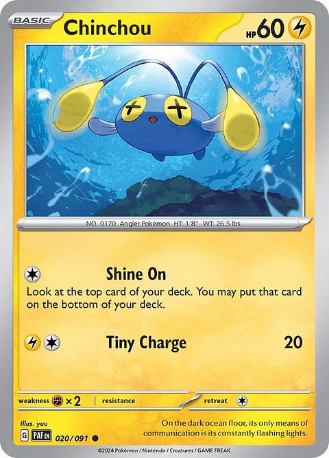 Chinchou - 020/091 - Common - Paf