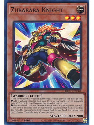Zubababa Knight - DUAD-EN001 - Super Rare 