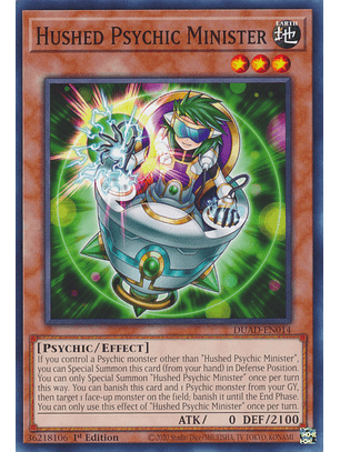 Hushed Psychic Minister - DUAD-EN014 - Common 