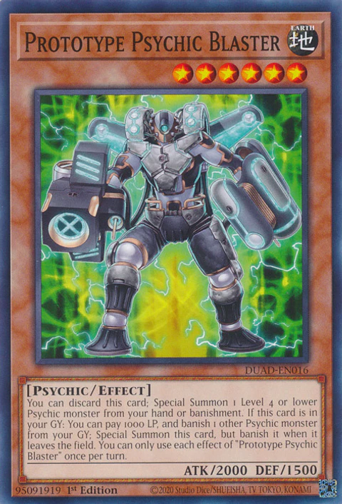 Prototype Psychic Blaster - DUAD-EN016 - Common 