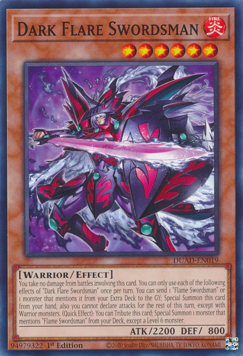 Dark Flare Swordsman - DUAD-EN019 - Common 