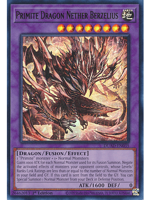 Primite Dragon Nether Berzelius - DUAD-EN035 - Ultra Rare 